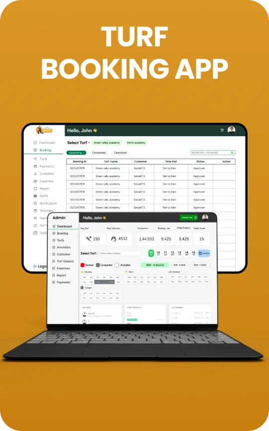 Turf Booking App Development | SIEORA
                              